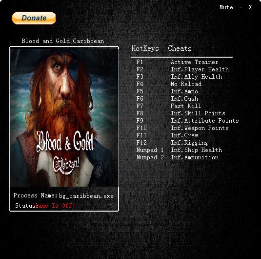 鲜血与黄金加勒比十三项修改器 v3.5 鲜血与黄金加勒比十三项修改器 v3.5