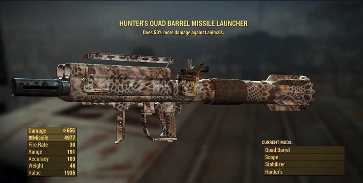 辐射4蟒蛇迷彩纹理火箭发射器MOD v2.5 辐射4蟒蛇迷彩纹理火箭发射器MOD v2.5