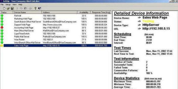 IsItUp Network Monitor v8.77 IsItUp Network Monitor v8.77