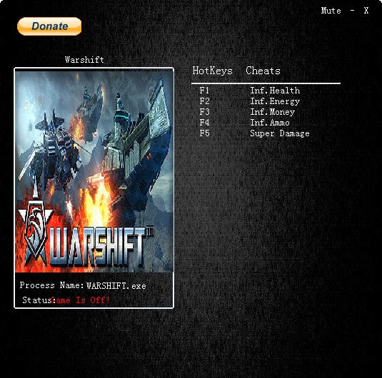 Warshift五项修改器 v2.7 Warshift五项修改器 v2.7