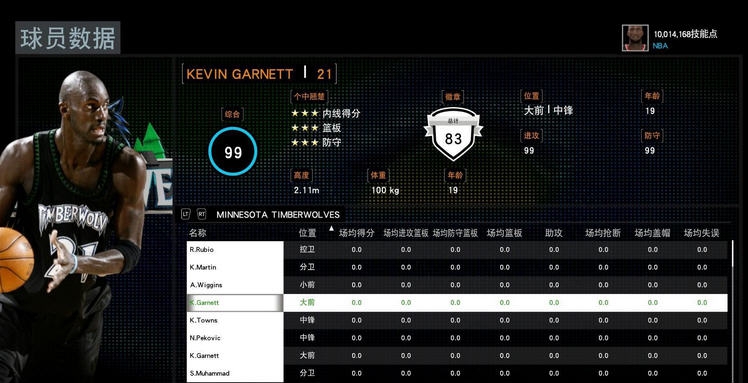 NBA2K16KG凯文加内特存档 v2.4 NBA2K16KG凯文加内特存档 v2.4