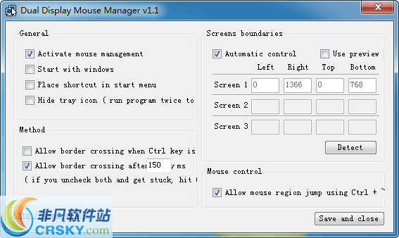 Dual Display Mouse Manager v1.6 Dual Display Mouse Manager v1.6