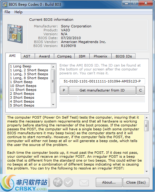 BIOS Beep Codes v0.8.0.808 BIOS Beep Codes v0.8.0.808