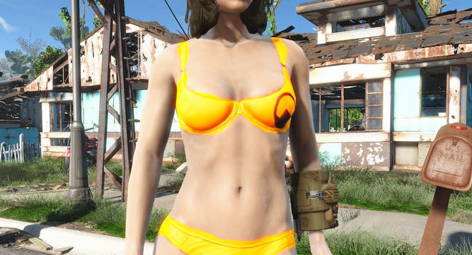 辐射4性感黄色泳装MOD v2.5 辐射4性感黄色泳装MOD v2.5