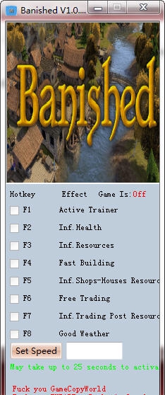 放逐之城九项修改器 v3.7 放逐之城九项修改器 v3.7