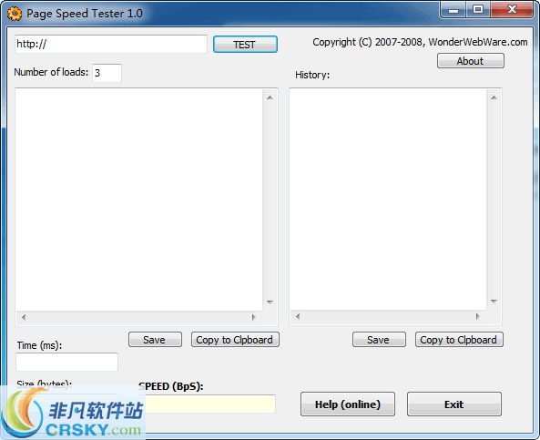Page Speed Tester v1.6 Page Speed Tester v1.6