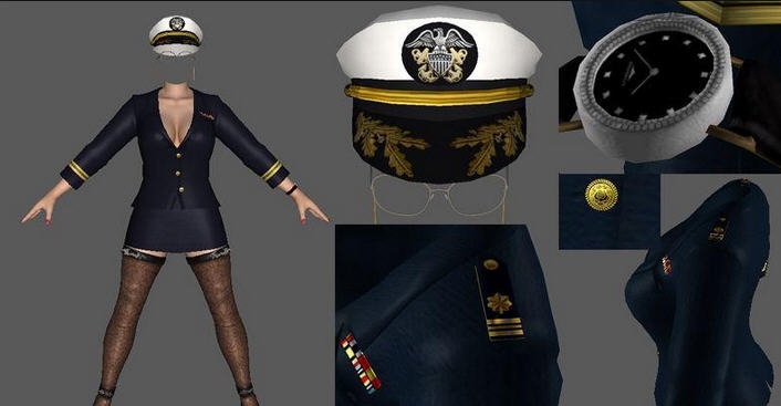 死或生5最后一战Helena长袖海军少校制服MOD v2.6 死或生5最后一战Helena长袖海军少校制服MOD v2.6