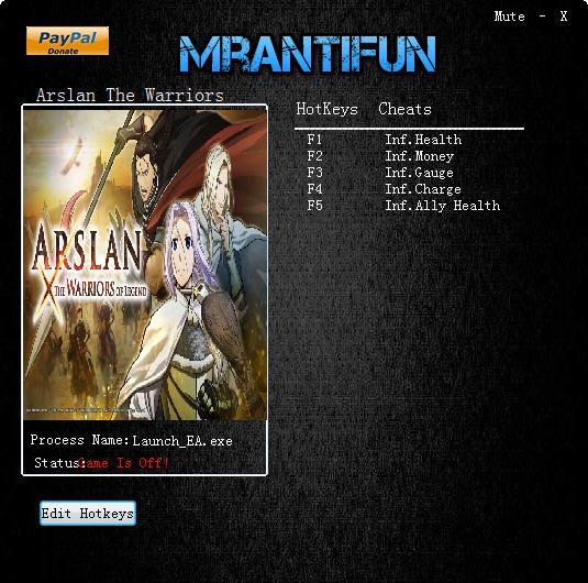 亚尔斯兰战记X无双五项修改器 v3.3 亚尔斯兰战记X无双五项修改器 v3.3
