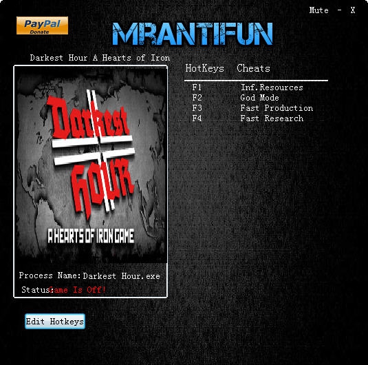 钢铁雄心黑暗时刻四项修改器 v3.5 钢铁雄心黑暗时刻四项修改器 v3.5