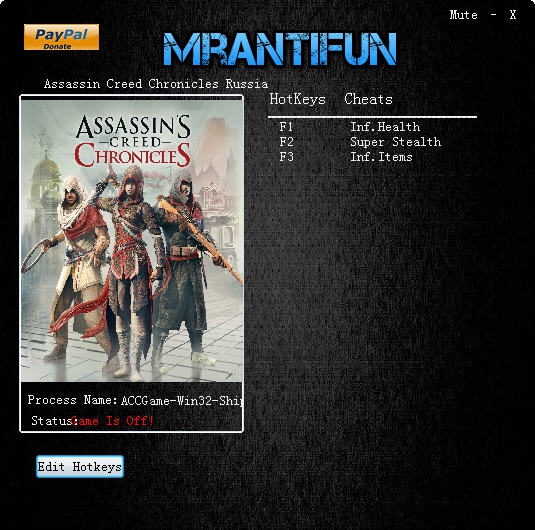 刺客信条编年史俄罗斯三项修改器 v2.6
