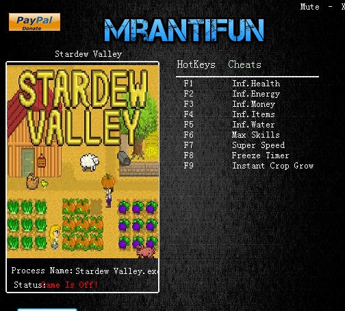 星露谷物语九项修改器 v3.7 星露谷物语九项修改器 v3.7
