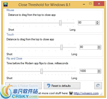 Close Threshold for Windows 8.1 v1.0.0.5 Close Threshold for Windows 8.1 v1.0.0.5