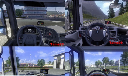 欧洲卡车模拟2内部360角度MOD v2.5 欧洲卡车模拟2内部360角度MOD v2.5