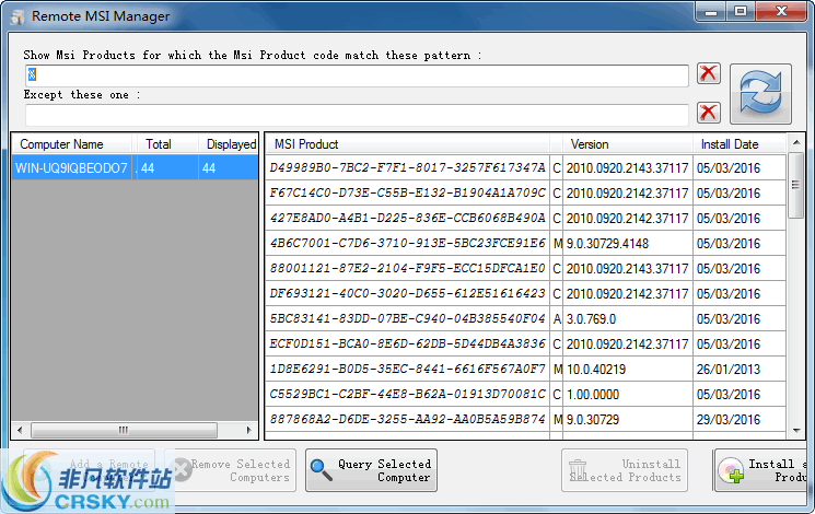 Remote MSI Manager v1.0.1603.25 Remote MSI Manager v1.0.1603.25