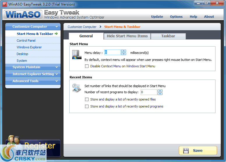 WinASO EasyTweak v3.4.6 WinASO EasyTweak v3.4.6