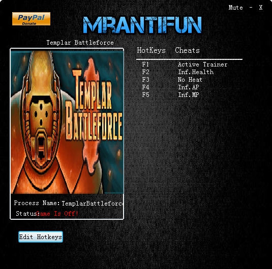 圣殿骑士战争四项修改器 v2.5 圣殿骑士战争四项修改器 v2.5