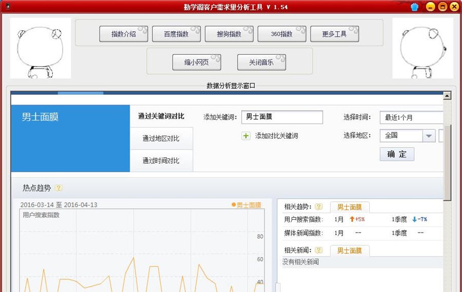 勤学阁客户需求量分析工具 v1.58 勤学阁客户需求量分析工具 v1.58