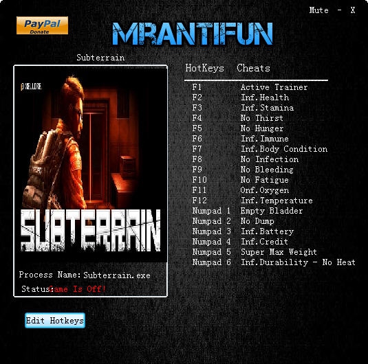 地下设施十八项修改器 v3.5 地下设施十八项修改器 v3.5