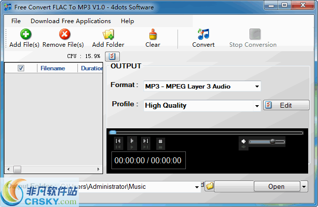 Free Convert FLAC To MP3 v1.7 Free Convert FLAC To MP3 v1.7