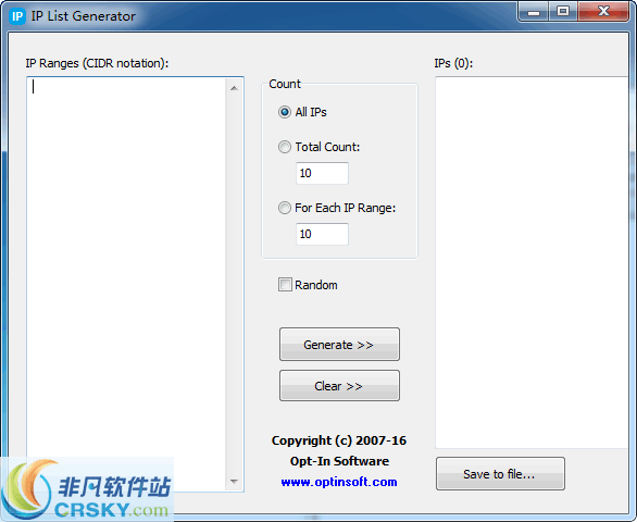 IP List Generator v2.5 IP List Generator v2.5