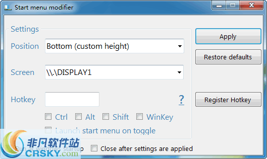 Start Menu Modifier v1.7 Start Menu Modifier v1.7