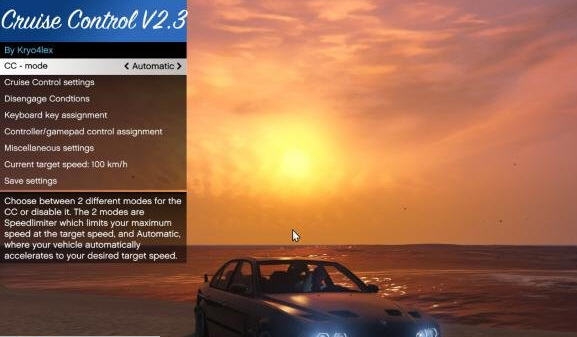 GTA5增强巡航控制和限速器MOD v2.6 GTA5增强巡航控制和限速器MOD v2.6