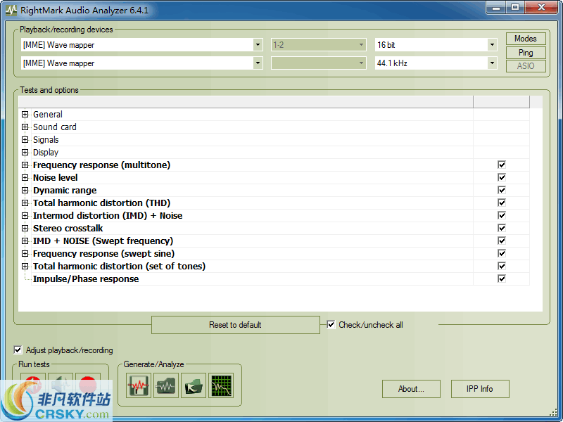 RightMark Audio Analyzer v6.4.6 RightMark Audio Analyzer v6.4.6