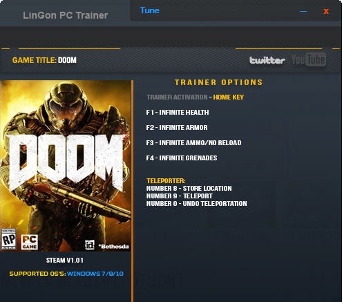 毁灭战士4六项修改器 v1.07 毁灭战士4六项修改器 v1.07