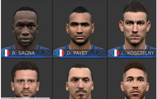 实况足球2016欧洲杯6名脸型补丁 v2.6 实况足球2016欧洲杯6名脸型补丁 v2.6