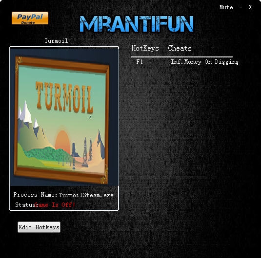 Turmoil无限金钱修改器 v2.8 Turmoil无限金钱修改器 v2.8