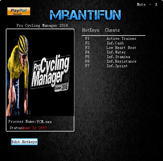 职业自行车队经理2016六项修改器 v2.8