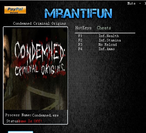 死刑犯罪恶起源四项修改器 v3.4 死刑犯罪恶起源四项修改器 v3.4