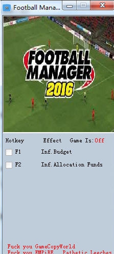 足球经理2016两项修改器 v3.5 足球经理2016两项修改器 v3.5