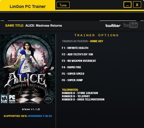 爱丽丝疯狂回归七项修改器 v3.7 爱丽丝疯狂回归七项修改器 v3.7