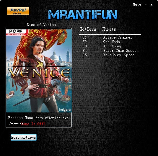 威尼斯崛起四项修改器 v3.4 威尼斯崛起四项修改器 v3.4