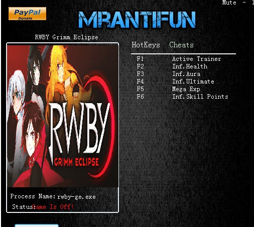 rwby戮兽之蚀五项修改器 v2.6 rwby戮兽之蚀五项修改器 v2.6