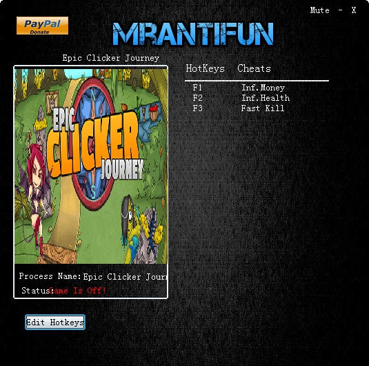 clicker的史诗之旅三项修改器 v2.4 clicker的史诗之旅三项修改器 v2.4