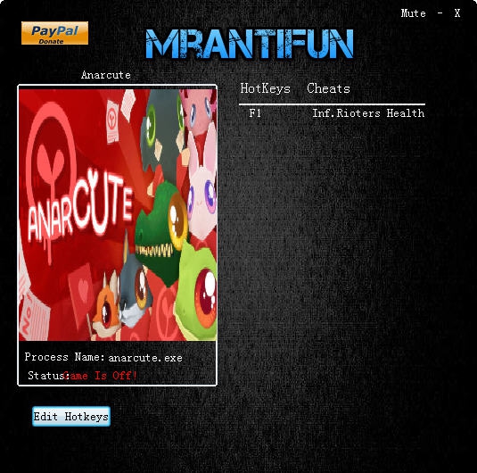 Anarcute无限暴徒生命修改器 v3.6 Anarcute无限暴徒生命修改器 v3.6