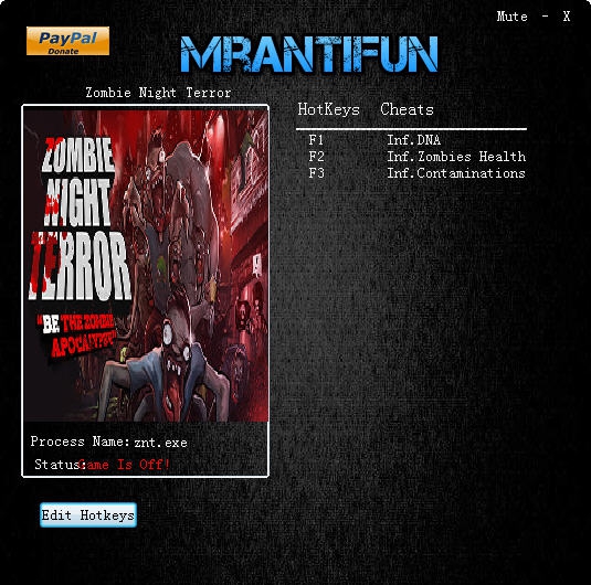 恐怖僵尸之夜三项修改器 v3.7 恐怖僵尸之夜三项修改器 v3.7