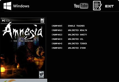 失忆症黑暗后裔五项修改器 v3.4 失忆症黑暗后裔五项修改器 v3.4