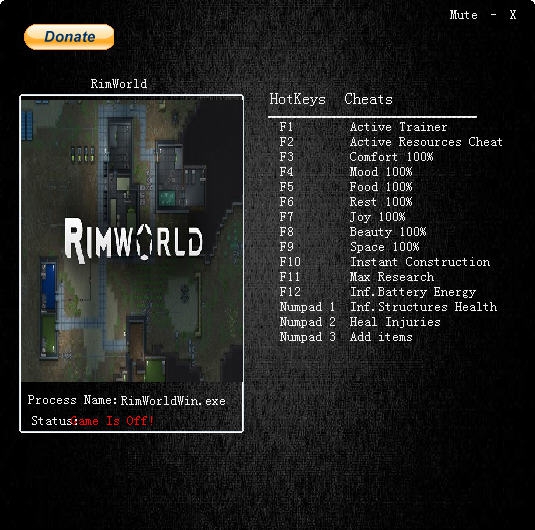 环世界A14十三项修改器 v0.14.1299 环世界A14十三项修改器 v0.14.1299