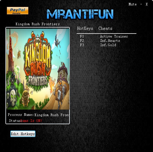 王国保卫战前线两项修改器 v3.6 王国保卫战前线两项修改器 v3.6