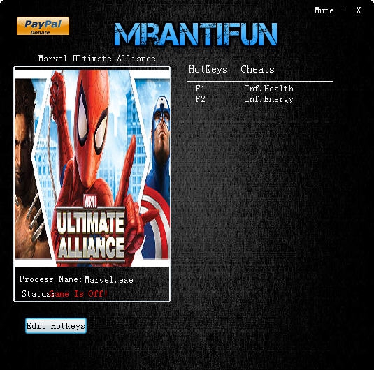 漫画英雄终极联盟两项修改器 v3.5 漫画英雄终极联盟两项修改器 v3.5