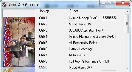 模拟人生2九项修改器 v2.5 模拟人生2九项修改器 v2.5