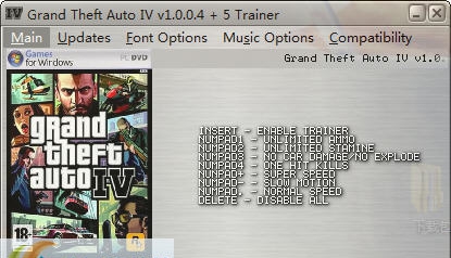 GTA4五项修改器 v1.11 GTA4五项修改器 v1.11