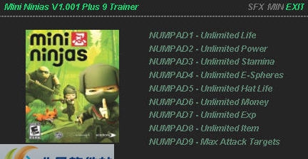 迷你忍者十一项修改器 v3.8 迷你忍者十一项修改器 v3.8