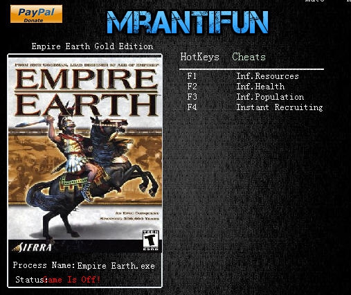 地球帝国黄金版四项修改器 v3.3 地球帝国黄金版四项修改器 v3.3