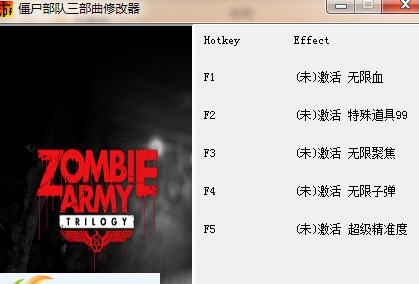 僵尸部队三部曲五项修改器 v3.4 僵尸部队三部曲五项修改器 v3.4