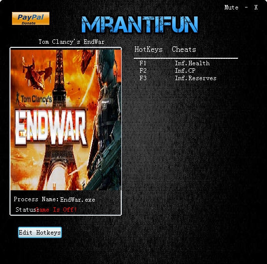 汤姆克兰西终结战争三项修改器 v3.5 汤姆克兰西终结战争三项修改器 v3.5