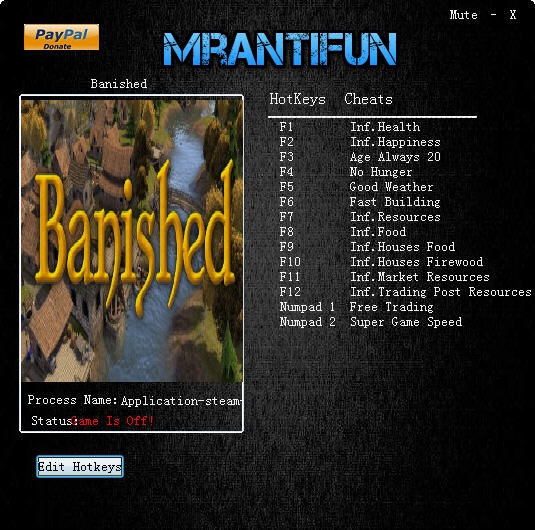放逐之城十四项修改器 v3.5 放逐之城十四项修改器 v3.5